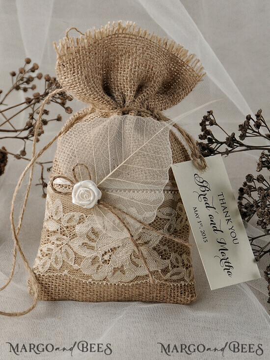 HOCHZEITSGESCHENKE Rustikale Jutesäckchen als Geschenke Hochzeitsgeschenke, rustikale Jute-Geschenkbeutel 09/btt/bg