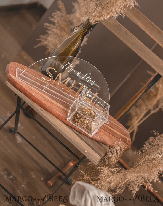 RING BEARER BOXES & PILLOWS Clear Gold Acrylic Ring Box Ring Box for Wedding Ceremony 3 rings, Clear Acrylic Golden Wedding Ring Box for ceremony, Boho Glam Wedding Ring Boxes, Luxury Acrylic Gold Ring box double Custom Colors 01/ACGold/Pbox