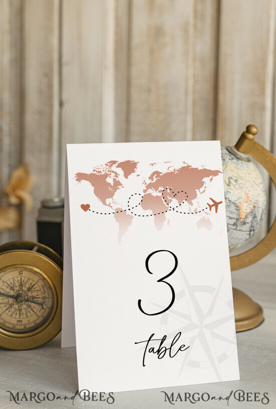 TABLE DECOR SIGNS Beach/marine/ Destionation Wedding Theme Travel Passport Wedding Table Number – Luxury Tent Card, ivory wedding stationery, tent table numbers 03/passM/tn25