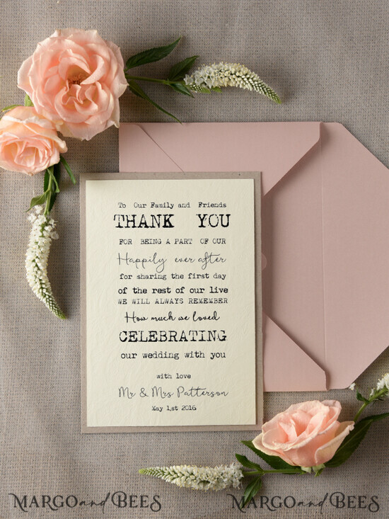 THANK YOU CARDS modern/romantic Thank You Wedding Cards 12/md/THC