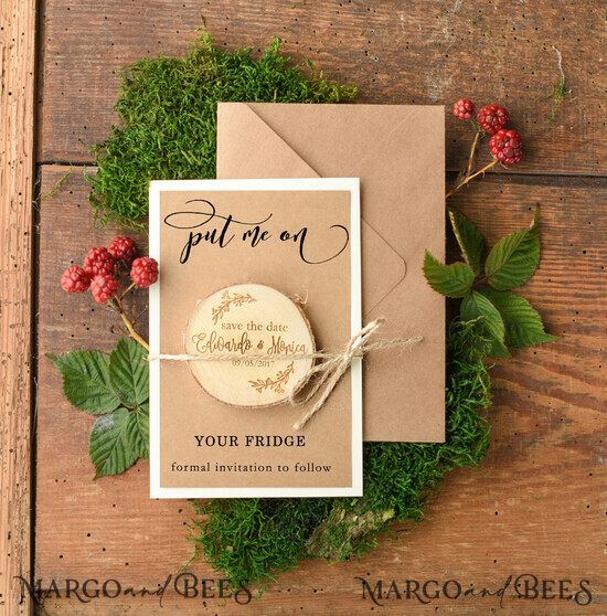 SAVE THE DATES rustic boho magnets Unique Save the Date, rustic magnet 012/mg/std