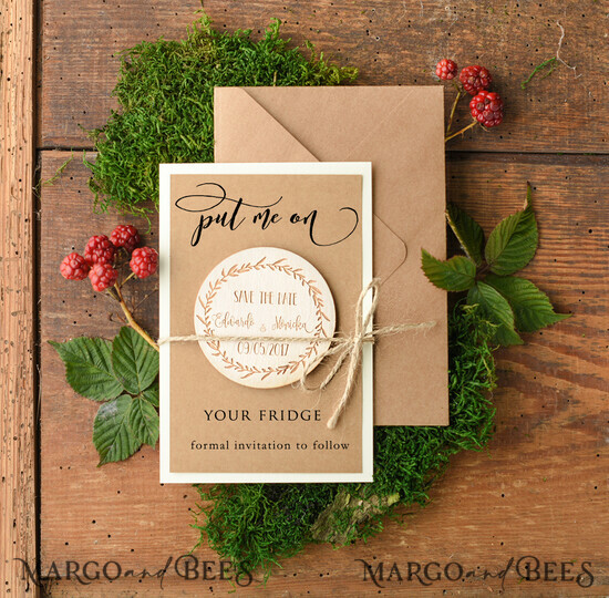 SAVE THE DATES rustic boho magnets Handmade Save the Date, don`t forget magnet 014/mg/std