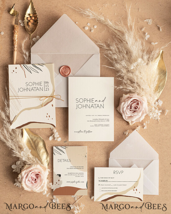 WEDDING INVITATIONS Modern Invites Floral Cards Elegant Wedding invitations, Elegant wedding invitations • Elegant Wedding Invitation Suite • Handmade wedding Invites 01/minSZN/z