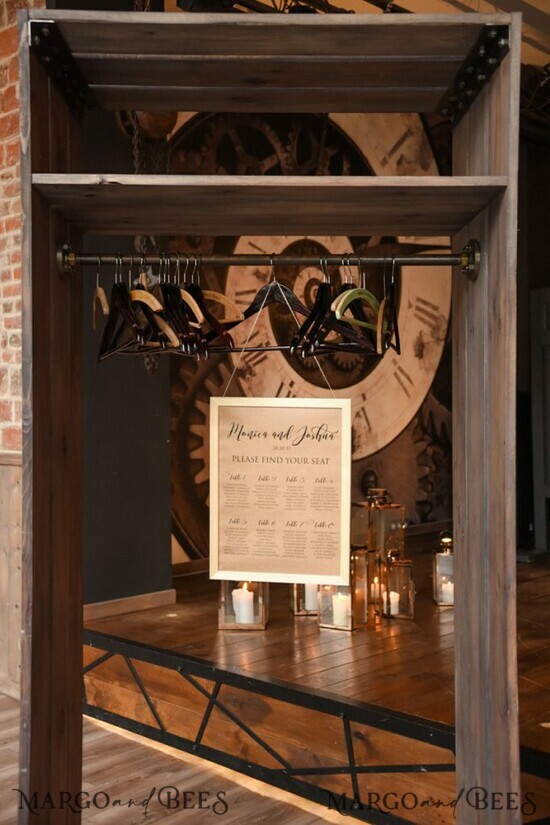 TABLE PLANS AND WEDDING WELCOME SIGNS rustic table plan 02/RUS/tp