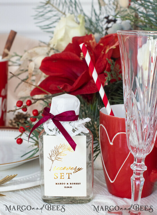 HOCHZEITSGESCHENKE Hochzeits-Kater-Kits Hochzeitsgeschenk Kater-Set Flasche elegant 1/goldx/but