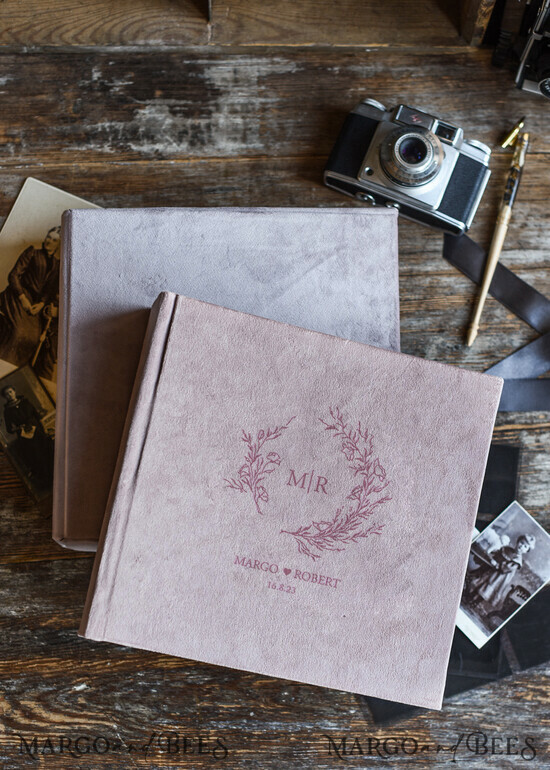 WEDDING GUEST BOOKS Instax Instant Photo Book Luxury Wedding GuestBook, Velvet Personalized Wedding Album Photo Booth Book 12/velvet/kwg