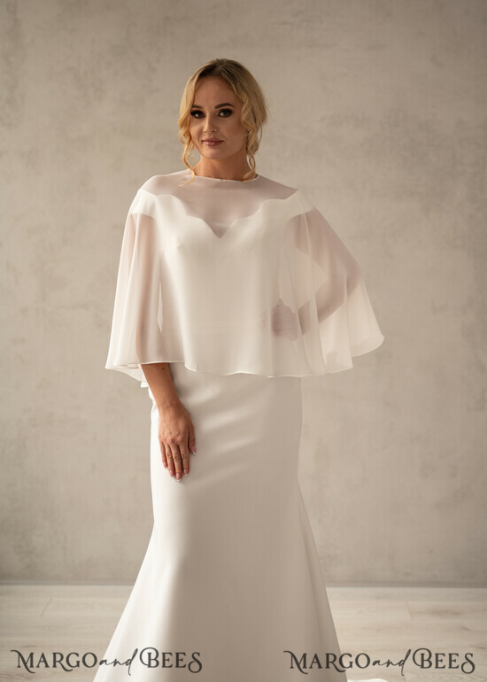 BRIDE bolero, robes, garter WEDDING BOLERO & SHRUGS wedding bolero or jacket, wedding bolero, elegant chiffon wedding bolero 07/Btiul/bol