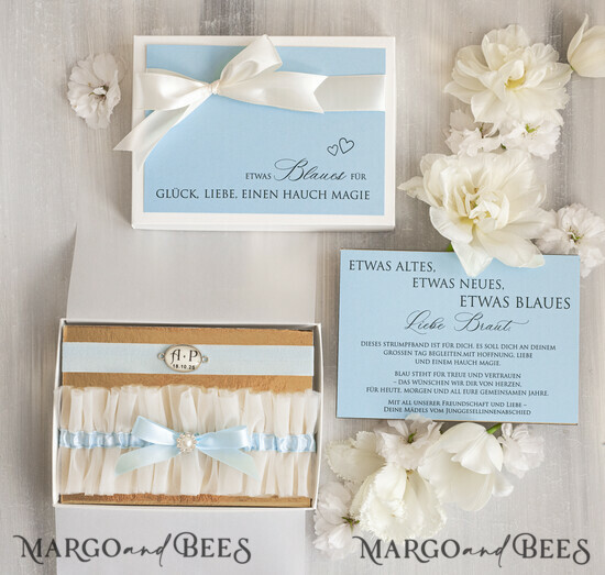 BRIDE bolero, robes, garter Geschenkidee für die Braut Strumpfband Strumpfband Etwas Blaues Geschenk für die Braut von der Trauzeugin JGA 01/tmBecru/podDE