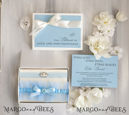 BRIDE bolero, robes, garter Geschenkidee für die Braut Strumpfband Strumpfband Etwas Blaues Geschenk für die Braut von der Trauzeugin JGA 01/tmB/podDE
