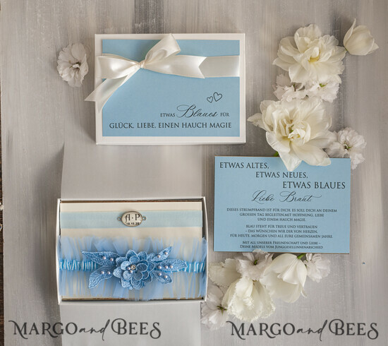 BRIDE bolero, robes, garter Geschenkidee für die Braut Strumpfband Strumpfband Etwas Blaues Geschenk für die Braut von der Trauzeugin JGA 01/tmBKor/podDE