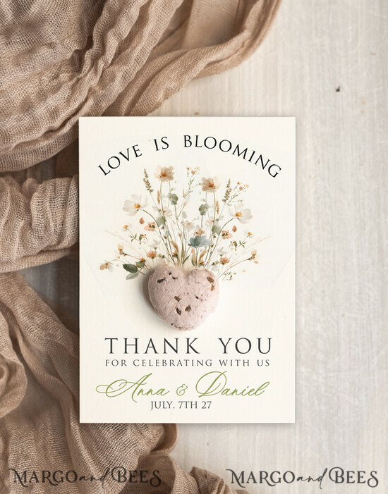 WEDDING FAVORS Seeds of Love Wedding Favor gifts in bulk Personalized Seed Card With Plantable Seed Paper. Wildflower Seed Paper. Thank you gifts for guests 09/rser/SeedFG