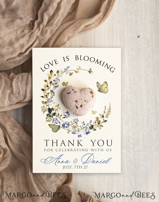 WEDDING FAVORS Seeds of Love Wedding Favor gifts in bulk Personalized Seed Card With Plantable Seed Paper. Wildflower Seed Paper. Thank you gifts for guests 05/rser/SeedFG