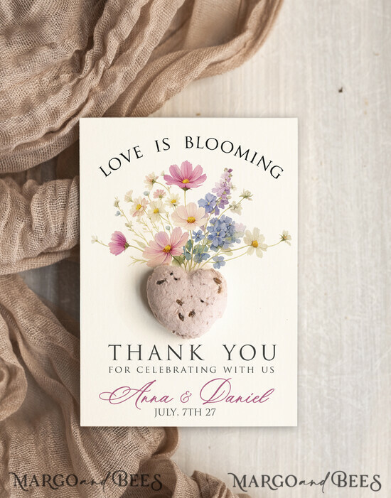 WEDDING FAVORS Seeds of Love Wedding Favor gifts in bulk Personalized Seed Card With Plantable Seed Paper. Wildflower Seed Paper. Thank you gifts for guests 08/rser/SeedFG