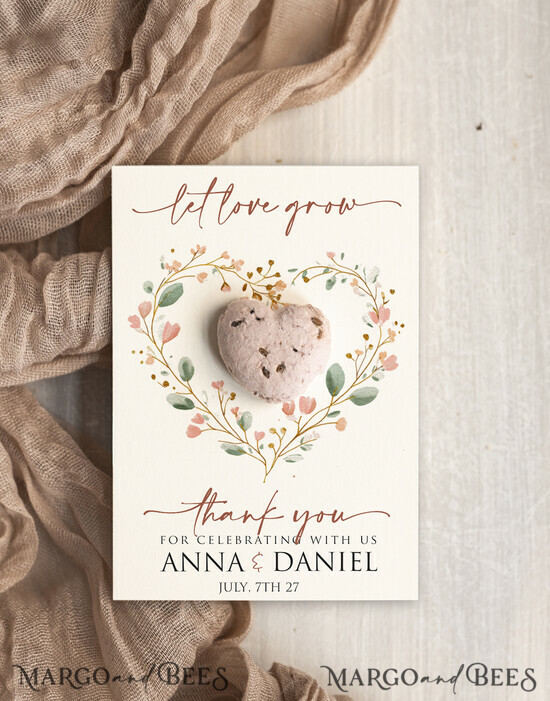 WEDDING FAVORS Seeds of Love Wedding Favor gifts in bulk Personalized Seed Card With Plantable Seed Paper. let love grow Thank you gifts for guests 11/rser/SeedFG
