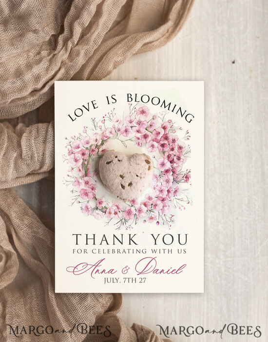 WEDDING FAVORS Seeds of Love Wedding Favor gifts in bulk Personalized Seed Card With Plantable Seed Paper. let love grow Thank you gifts for guests 10/rser/SeedFG