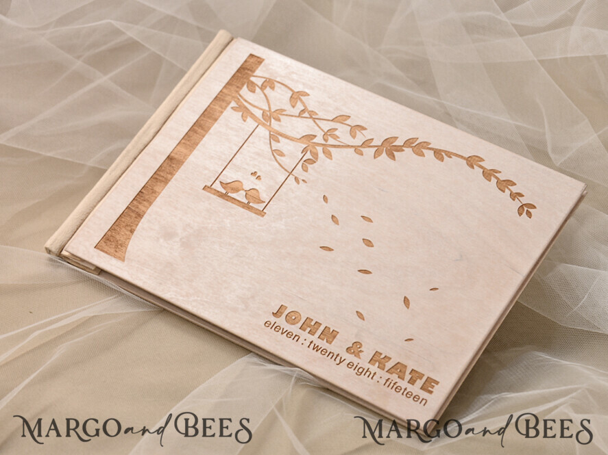 WEDDING GUEST BOOKS Wooden Rustic Guestbooks Rerto wedding guestbook, Boho Instax Photo Booth Album Rustic guest book polaroids