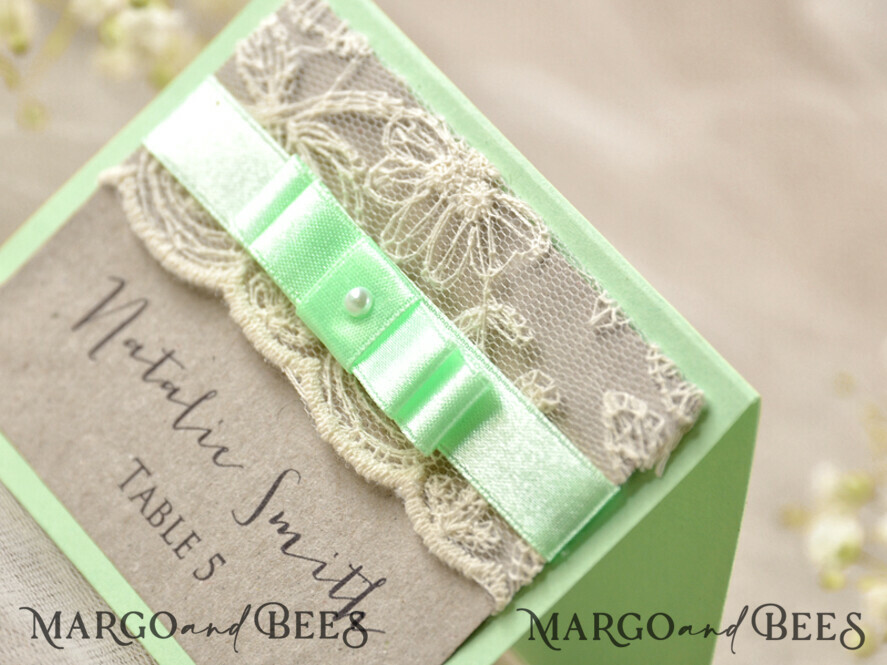PLACE CARDS / TABLE CARDS Lace custom wording lace