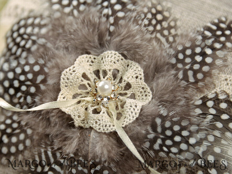 RING BEARER BOXES & PILLOWS Boho Rustic Ring Pillow Vintage wedding Ring Pillow • Custom Linen Ring Bearer Pillow • Boho Linen Ring Bearer