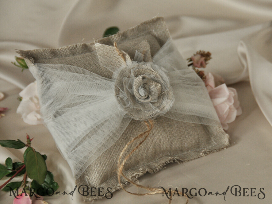 RING BEARER BOXES & PILLOWS Boho Rustic Ring Pillow Personalised Wedding Ring Pillow • Lace Ring Bearer Pillow • Custom Boho Ring Bearer