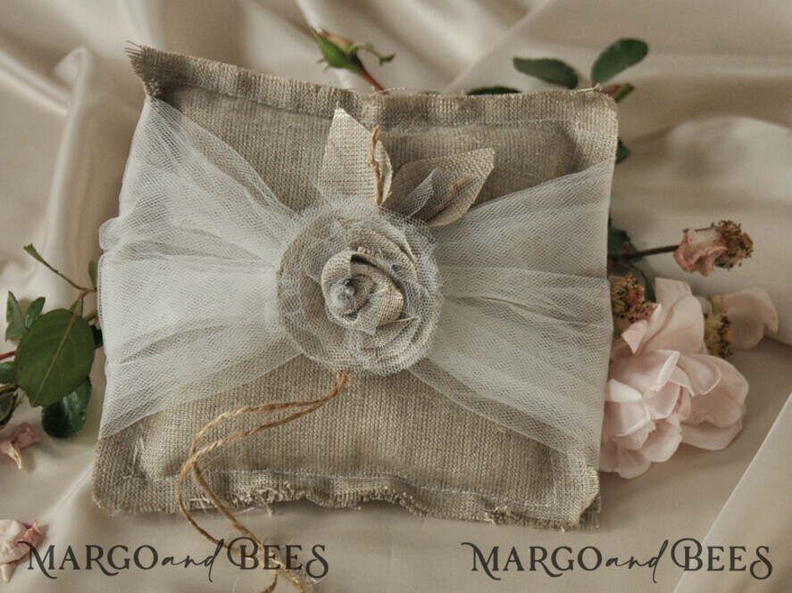 RING BEARER BOXES & PILLOWS Boho Rustic Ring Pillow Personalised Wedding Ring Pillow • Lace Ring Bearer Pillow • Custom Boho Ring Bearer