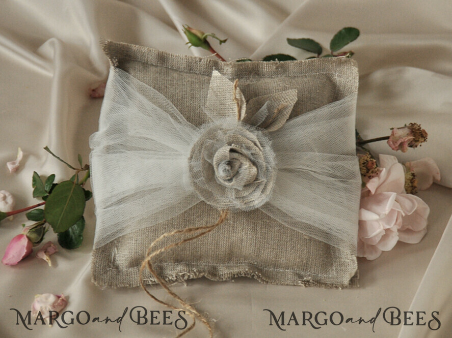 RING BEARER BOXES & PILLOWS Boho Rustic Ring Pillow Personalised Wedding Ring Pillow • Lace Ring Bearer Pillow • Custom Boho Ring Bearer