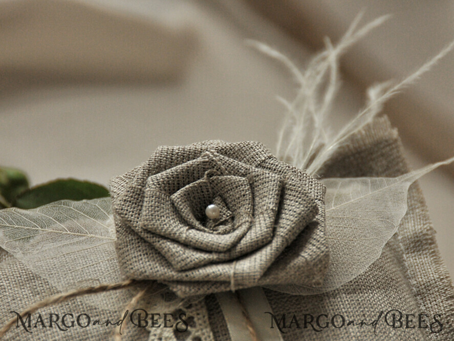 RING BEARER BOXES & PILLOWS Boho Rustic Ring Pillow Handmade Lace Wedding Ring Pillow • Rustic Ring Bearer Pillow • Custom Linen Ring Bearer