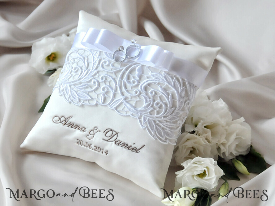 RING BEARER BOXES & PILLOWS Classic Ring Pillows Handmade Lace Wedding Ring Pillow • Vintage Ring Bearer Pillow • Custom Glamour Ring Bearer