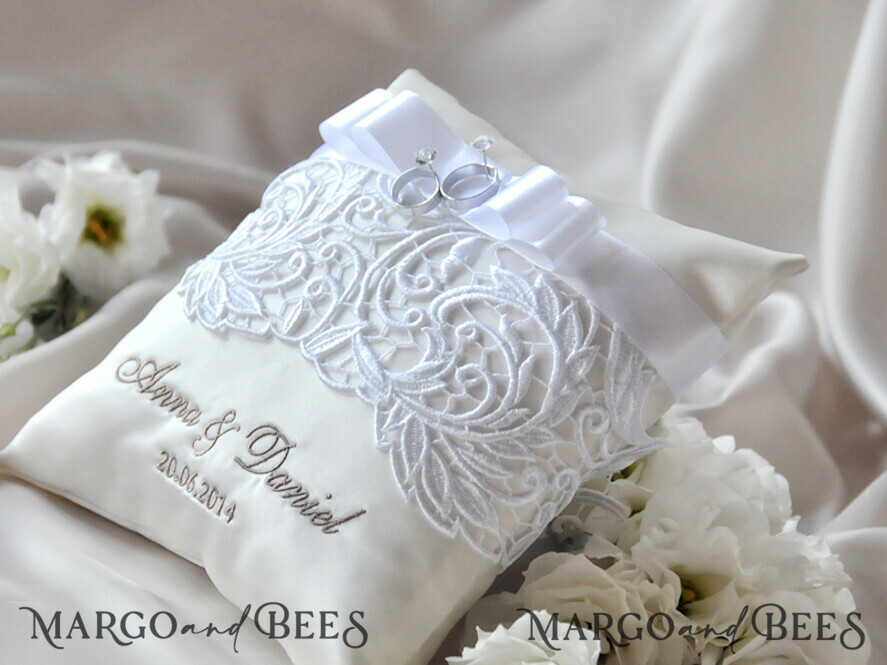 RING BEARER BOXES & PILLOWS Classic Ring Pillows Handmade Lace Wedding Ring Pillow • Vintage Ring Bearer Pillow • Custom Glamour Ring Bearer