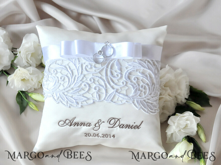 RING BEARER BOXES & PILLOWS Classic Ring Pillows Handmade Lace Wedding Ring Pillow • Vintage Ring Bearer Pillow • Custom Glamour Ring Bearer