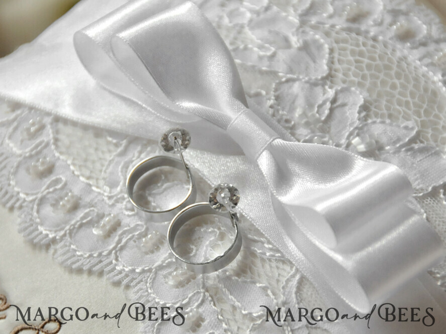 RING BEARER BOXES & PILLOWS Classic Ring Pillows Custom Wedding Ring Pillow • Embroidered Ring Bearer Pillow • Handmade Ring Bearer Pillow