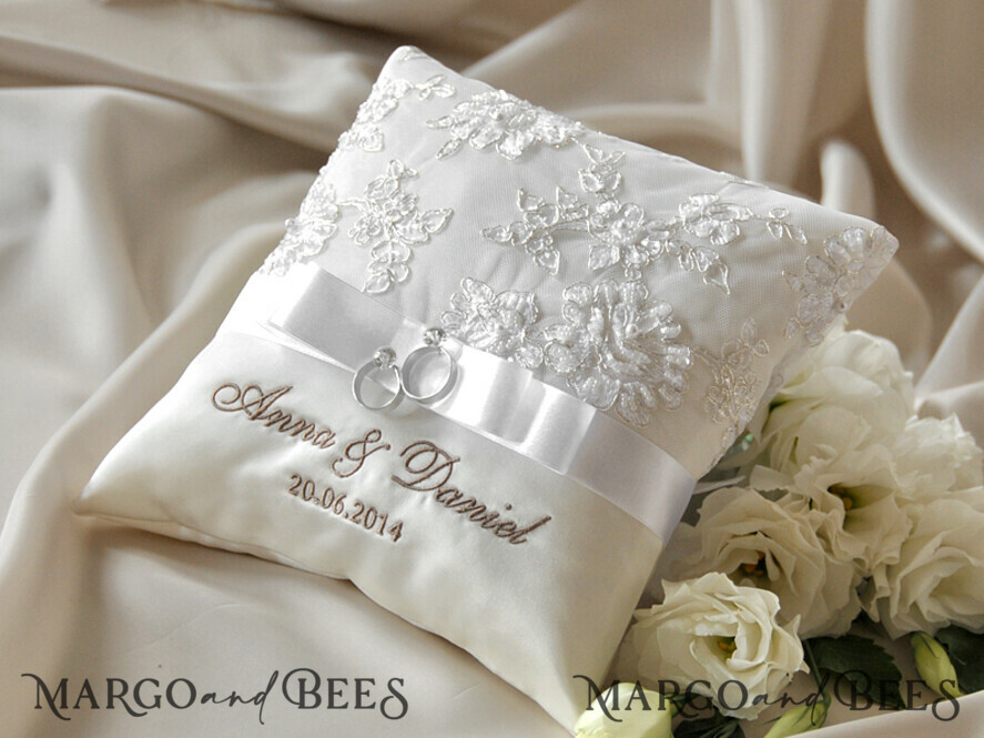 RING BEARER BOXES & PILLOWS Classic Ring Pillows Handmade Lace Wedding Ring Pillow • Vintage Ring Bearer Pillow • Custom Glamour Ring Bearer