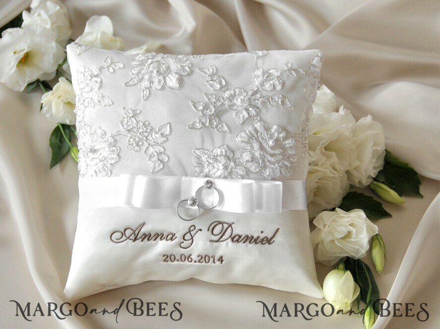 RING BEARER BOXES & PILLOWS Classic Ring Pillows Handmade Lace Wedding Ring Pillow • Vintage Ring Bearer Pillow • Custom Glamour Ring Bearer