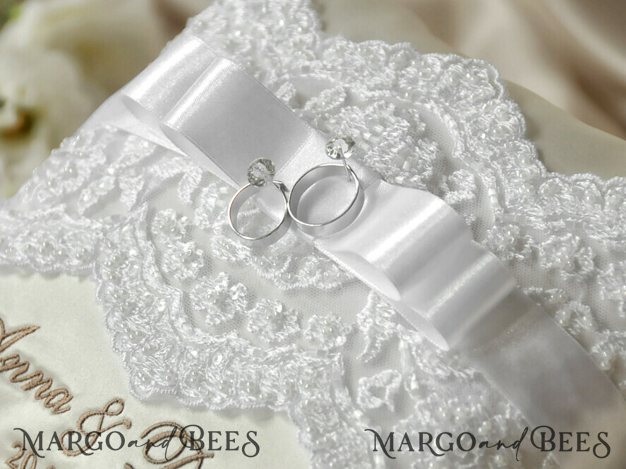 RING BEARER BOXES & PILLOWS Classic Ring Pillows Handmade Lace Wedding Ring Pillow • Vintage Ring Bearer Pillow • Custom Glamour Ring Bearer