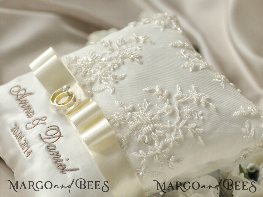 RING BEARER BOXES & PILLOWS crystal wedding pillow