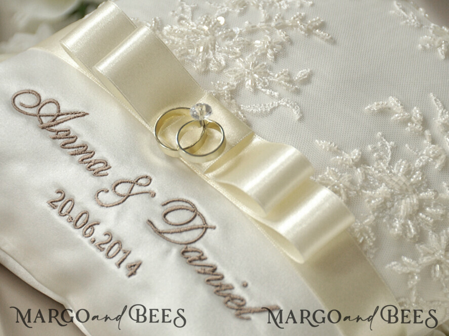 RING BEARER BOXES & PILLOWS crystal wedding pillow
