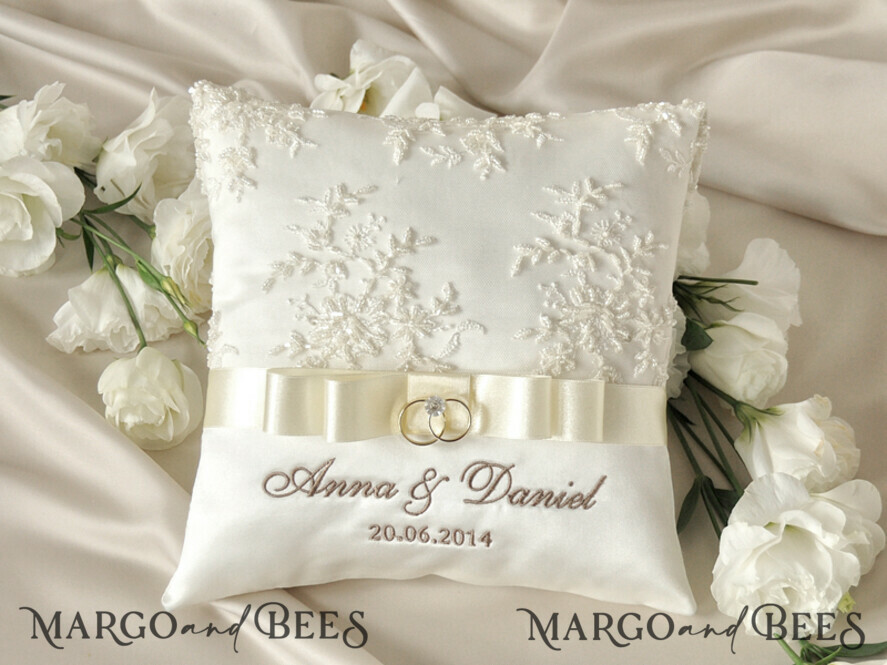 RING BEARER BOXES & PILLOWS crystal wedding pillow