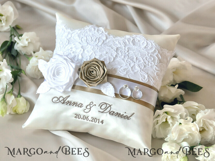 RING BEARER BOXES & PILLOWS crystal wedding pillow