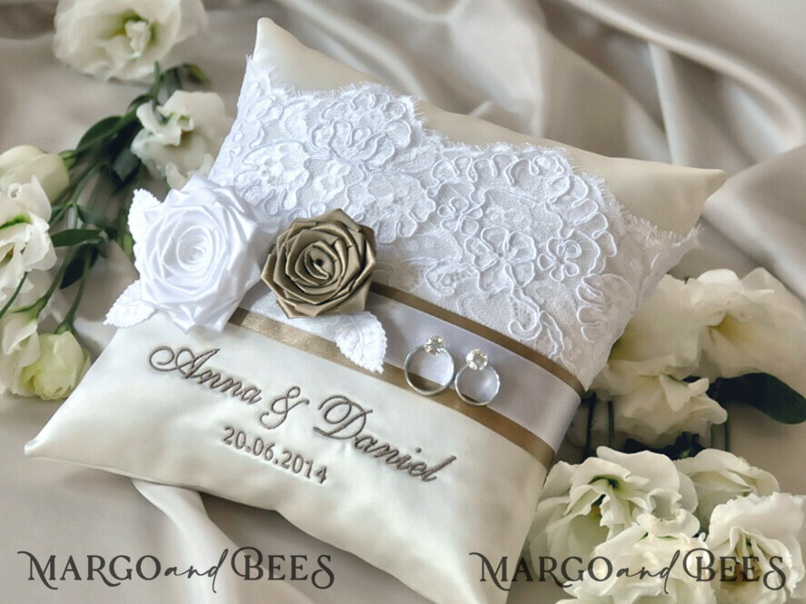 RING BEARER BOXES & PILLOWS crystal wedding pillow
