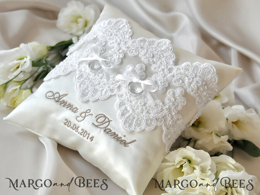 RING BEARER BOXES & PILLOWS crystal wedding pillow