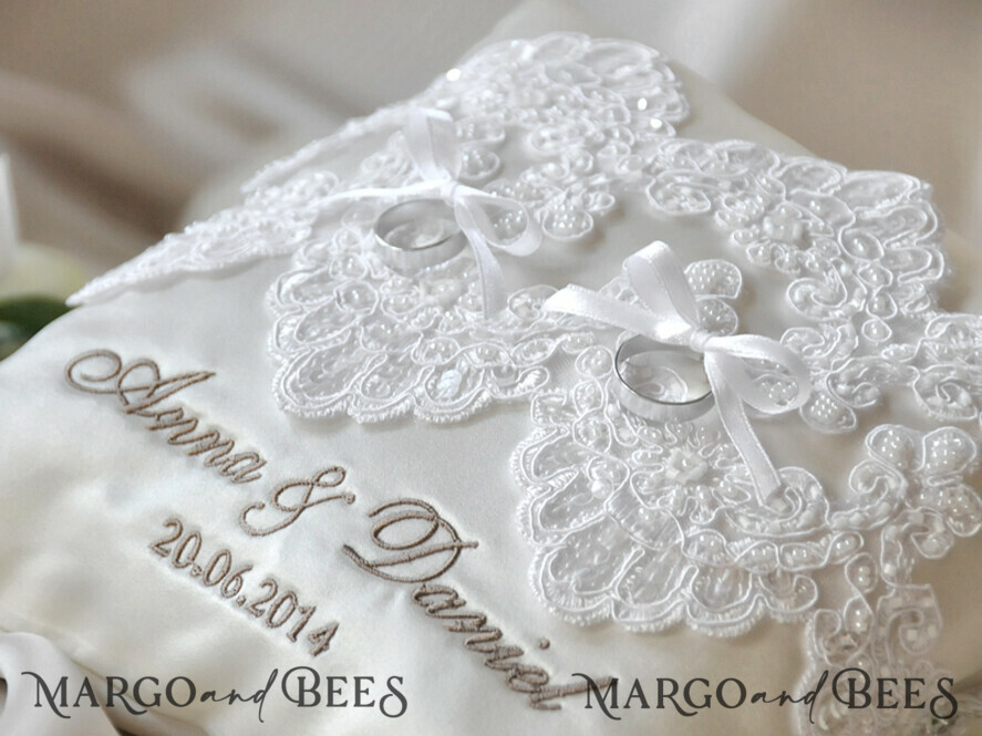 RING BEARER BOXES & PILLOWS crystal wedding pillow