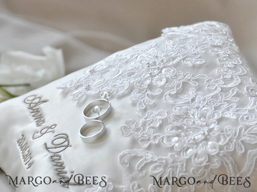 RING BEARER BOXES & PILLOWS crystal wedding pillow