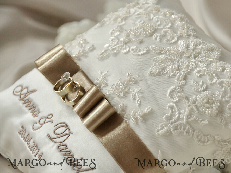 RING BEARER BOXES & PILLOWS Classic Ring Pillows Handmade Lace Wedding Ring Pillow • Vintage Ring Bearer Pillow • Custom Glamour Ring Bearer