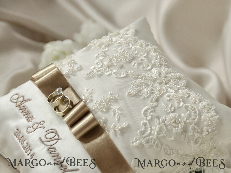 RING BEARER BOXES & PILLOWS Classic Ring Pillows Handmade Lace Wedding Ring Pillow • Vintage Ring Bearer Pillow • Custom Glamour Ring Bearer