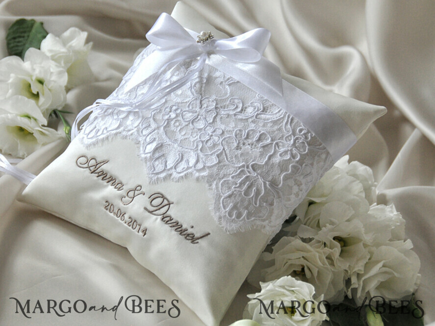RING BEARER BOXES & PILLOWS crystal wedding pillow