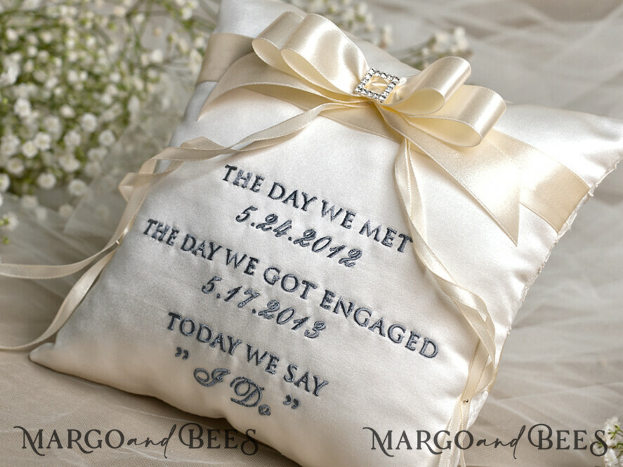RING BEARER BOXES & PILLOWS elegance ring pillows Wedding Ring Pillow Personalised • Ring Bearer Pillow Elegance • Custom Wedding Ring Bearer