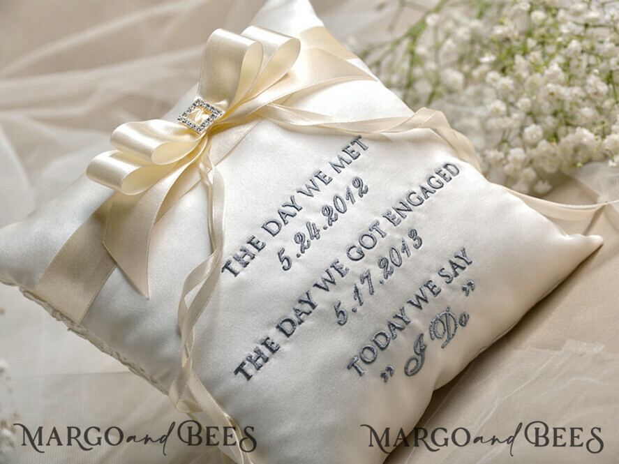 RING BEARER BOXES & PILLOWS elegance ring pillows Wedding Ring Pillow Personalised • Ring Bearer Pillow Elegance • Custom Wedding Ring Bearer
