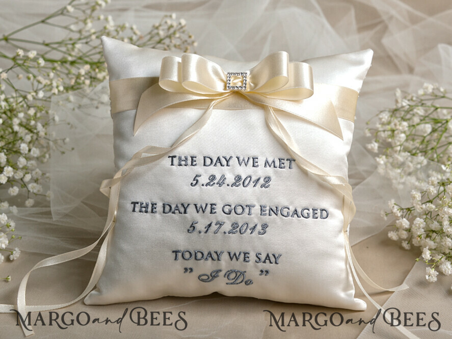 RING BEARER BOXES & PILLOWS elegance ring pillows Wedding Ring Pillow Personalised • Ring Bearer Pillow Elegance • Custom Wedding Ring Bearer