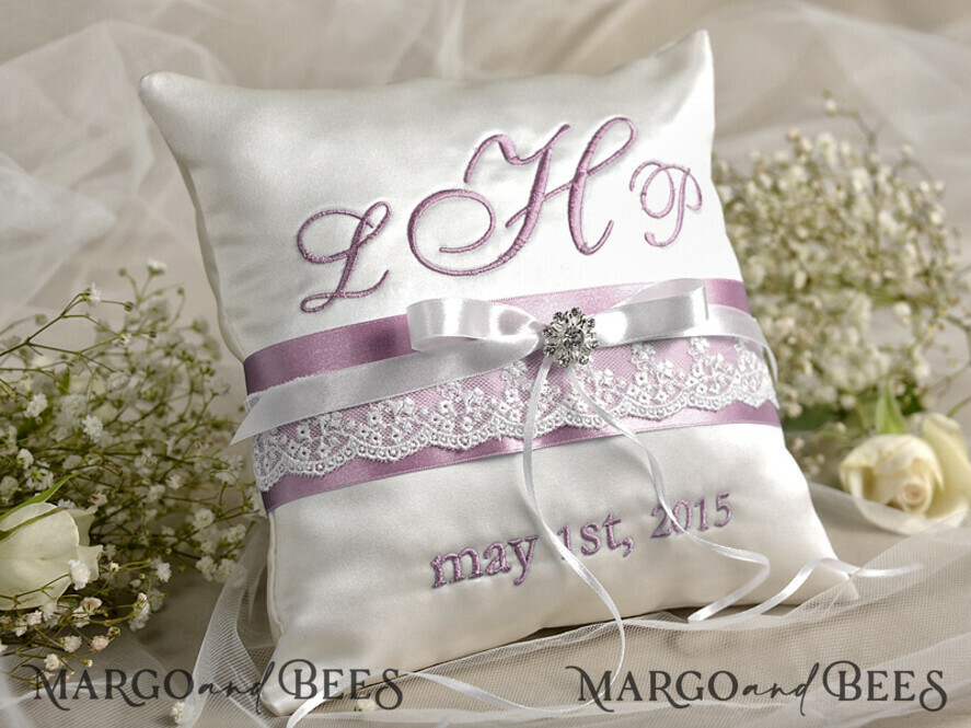 RING BEARER BOXES & PILLOWS elegance ring pillows Elegant Wedding Ring Pillow • Presonalised Ring Bearer Pillow • Custom Wedding Ring Bearer