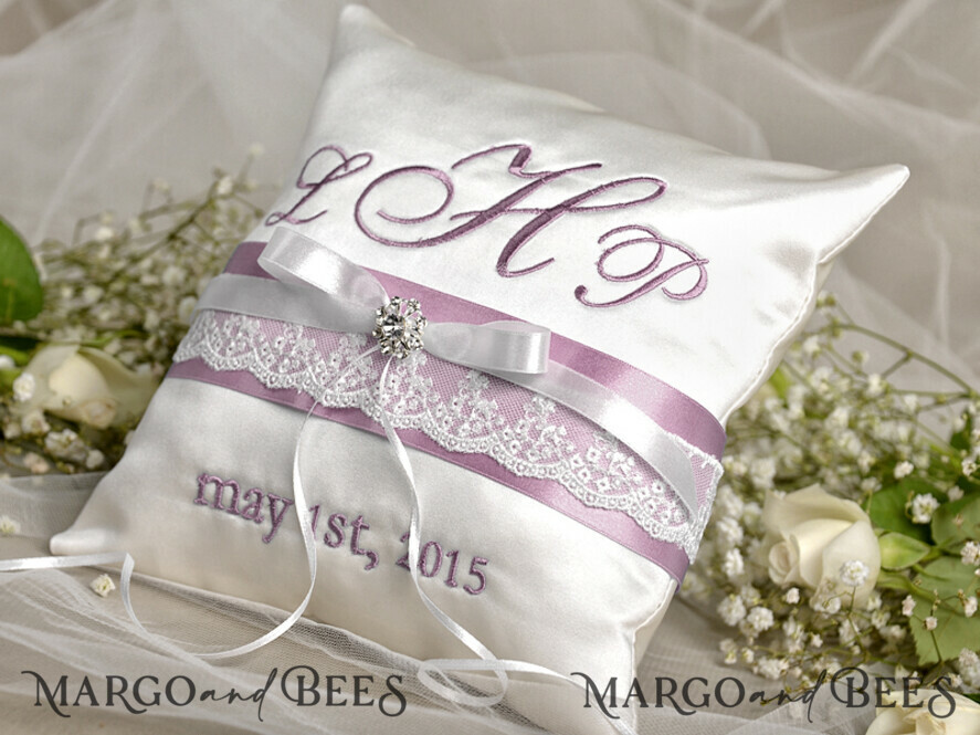 RING BEARER BOXES & PILLOWS elegance ring pillows Elegant Wedding Ring Pillow • Presonalised Ring Bearer Pillow • Custom Wedding Ring Bearer