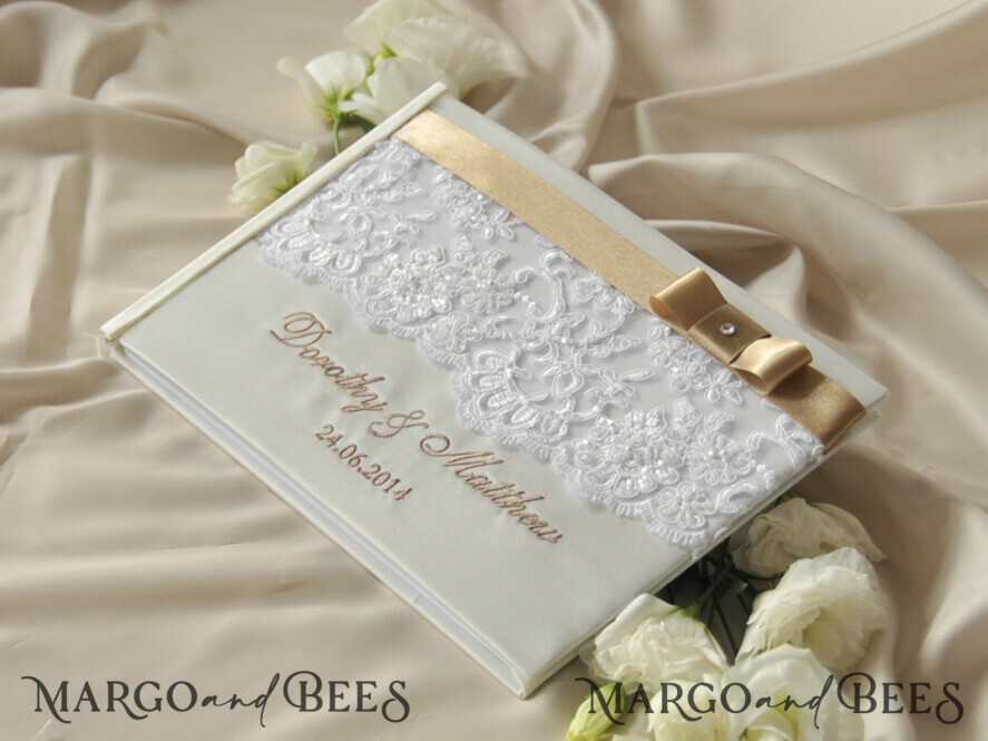Custom Wedding Guestbook, white